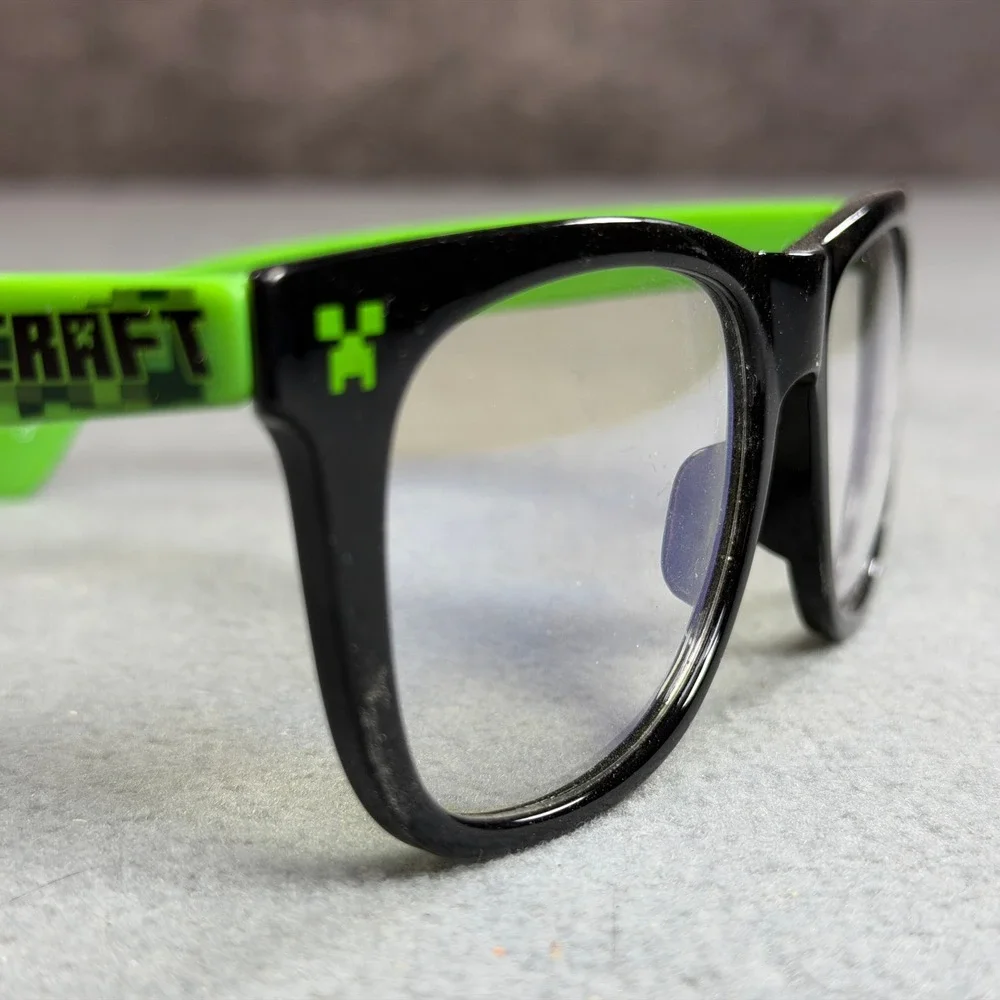Minecraft Blue Light Blocking Glasses Black Green Pixel Creeper MCBD204 Gaming